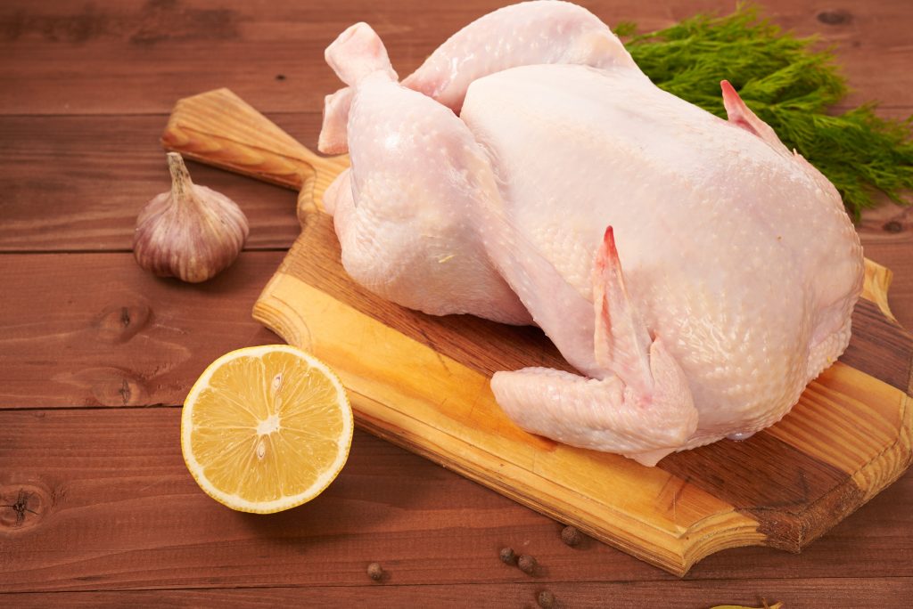 Ready-to-cook chicken carcass